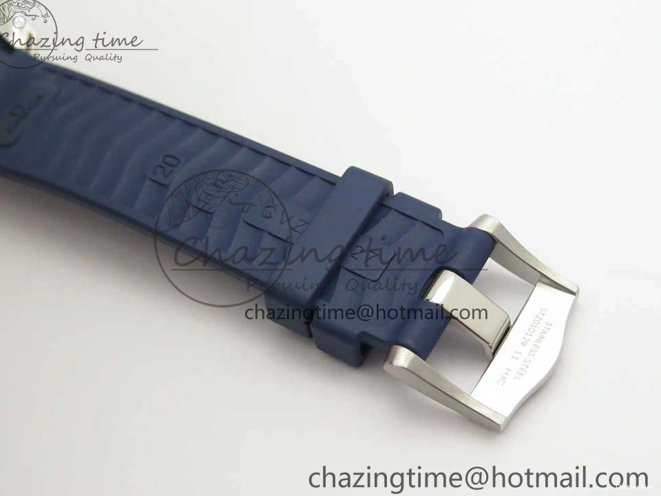 0321 Lightweight 2018 Seamaster Diver 300M VSF 1:1 Best Edition Blue Ceramic Blue Dial on Blue Rubber Strap A8800 V2 (Black Balance Wheel) 7961